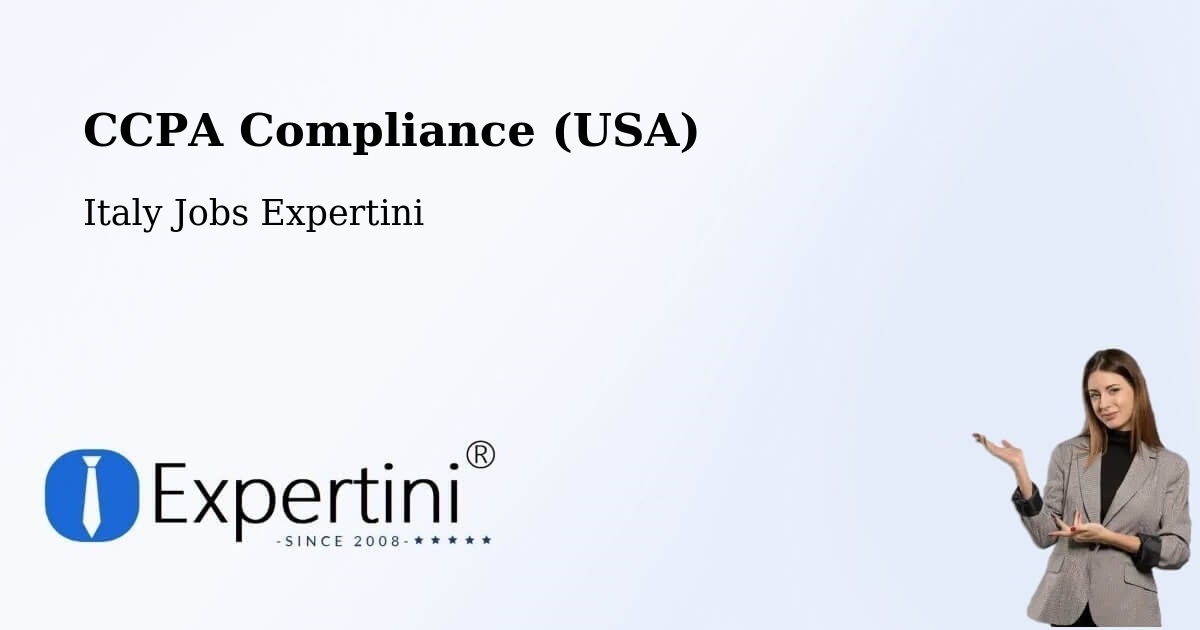 CCPA Compliance (USA) - Italy Jobs Expertini