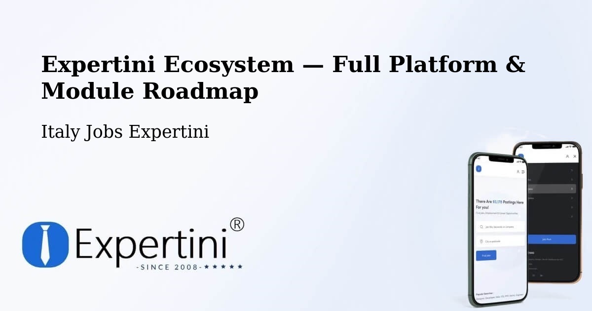 Expertini Ecosystem — Full Platform & Module Roadmap – Cameri