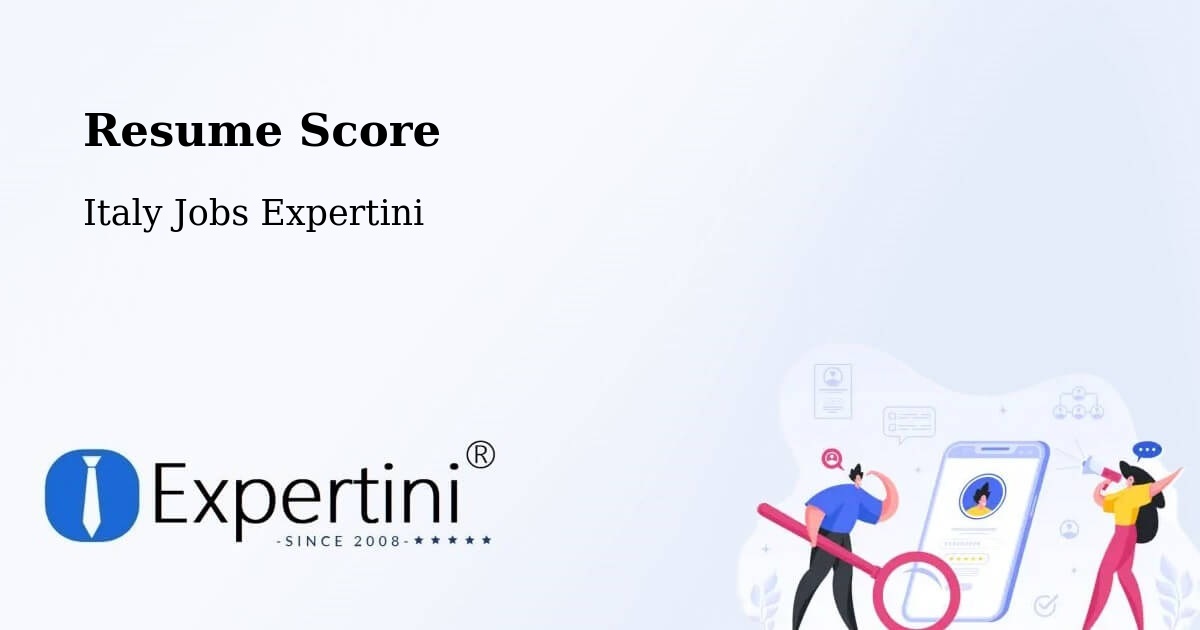 Resume Score - Italy Jobs Expertini